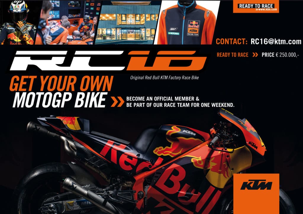 Buy a KTM RC16 MotoGP bike